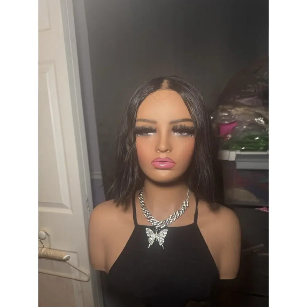 Black Human Hair Bob Wig – 13x4 Lace Front